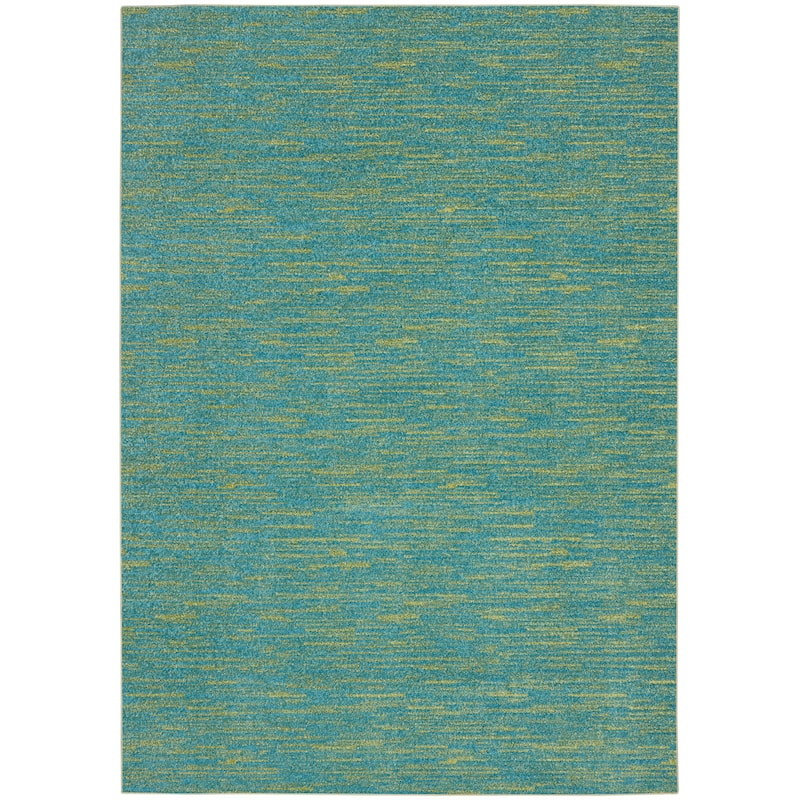 Nourison Modern Solid Indoor/Outdoor Area Rug - 6' x 9' - Blue/Green