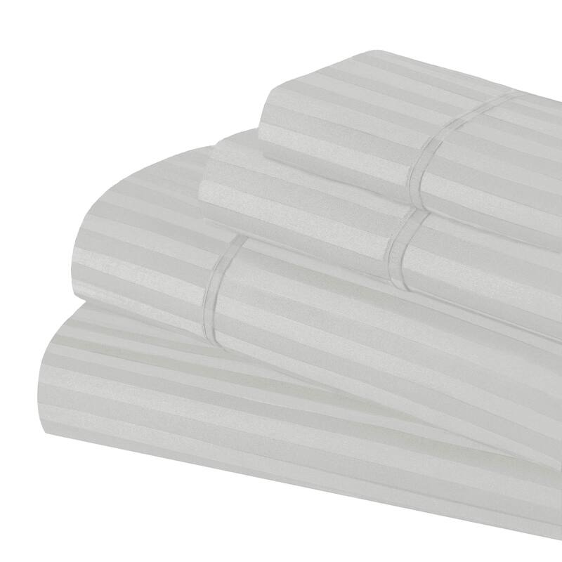 Superior Egyptian Cotton 600TC Striped Deep Pocket Sheet Set