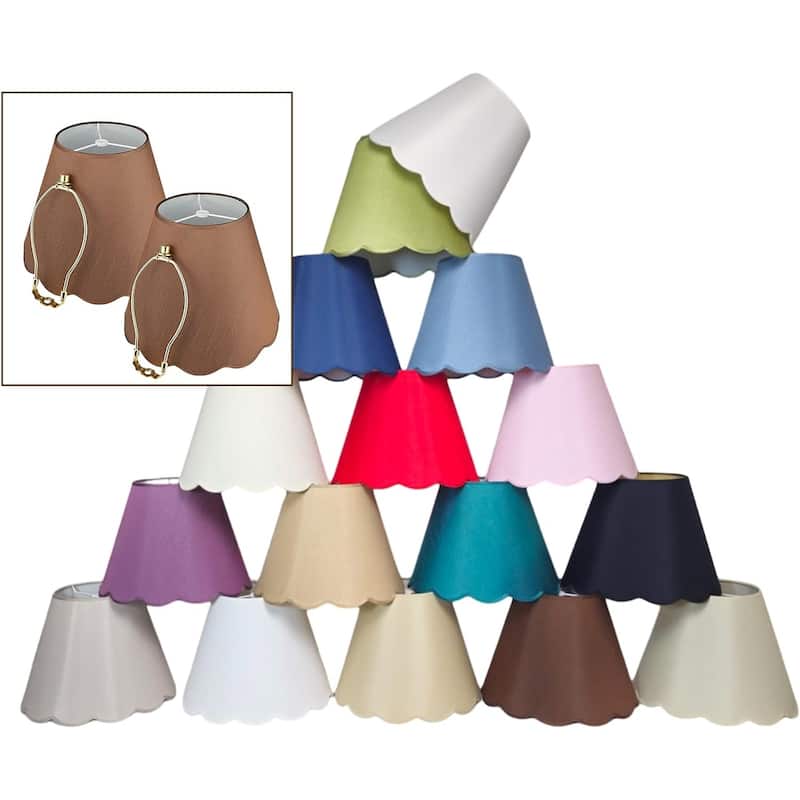 Royal Designs Scallop Empire Lamp Shade Set of 2 - 7 x 13 x 10