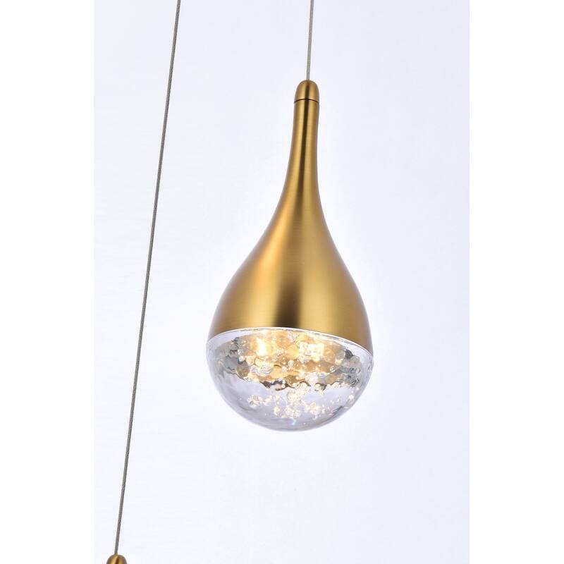 Indigo Home 10 inch LED pendant in satin gold