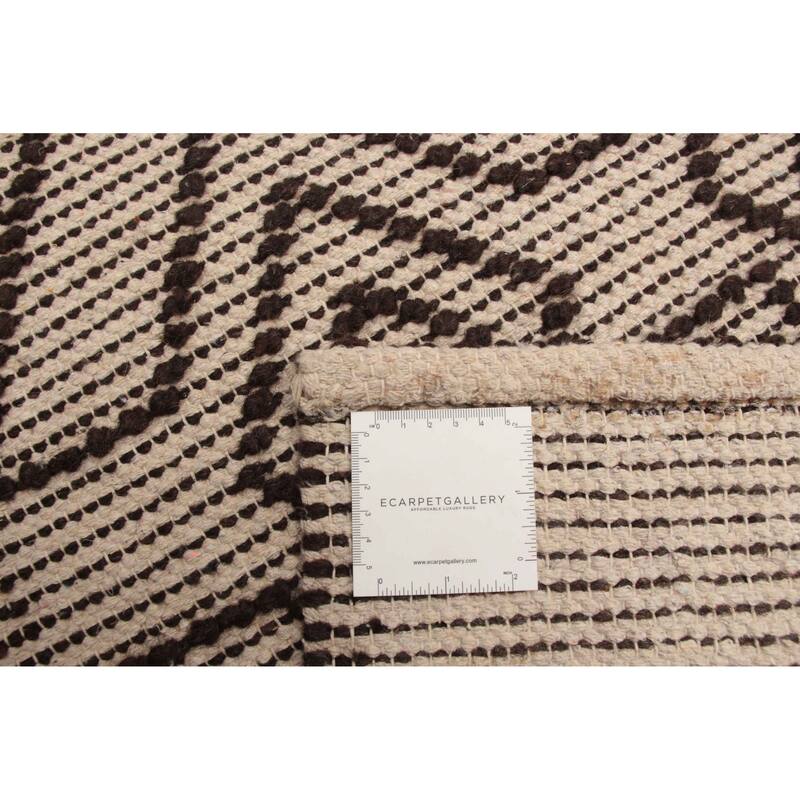 ECARPETGALLERY Braid weave Sienna Brown Wool Rug - 5'1 x 7'11