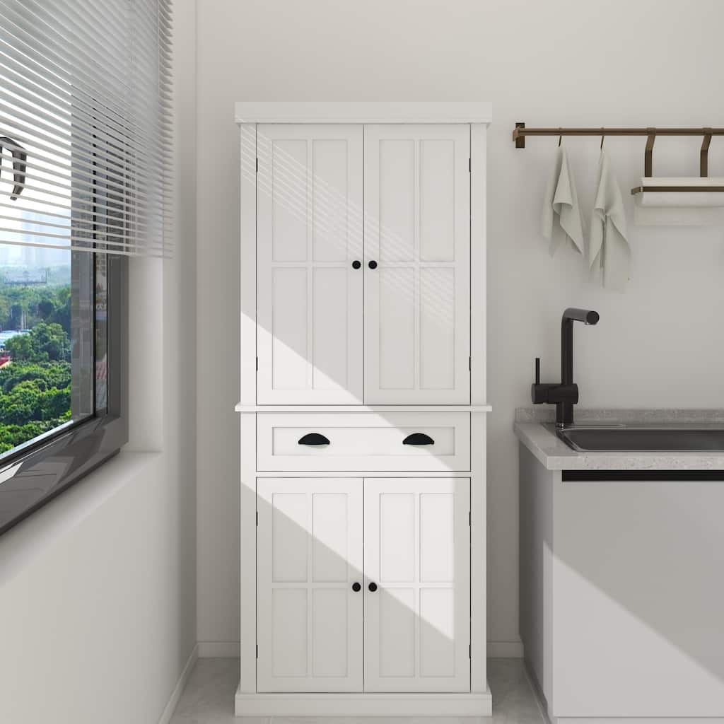 71" Kitchen Pantry Storage Cabinet