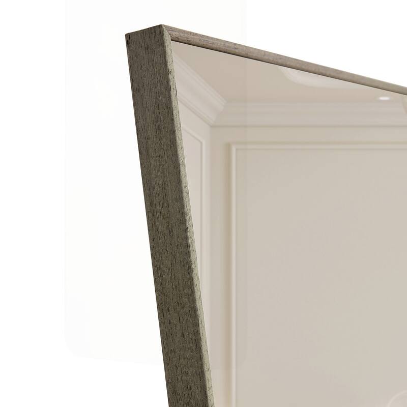 Stylish Full Length Solid Wood Mirror for Various Spaces - Grey