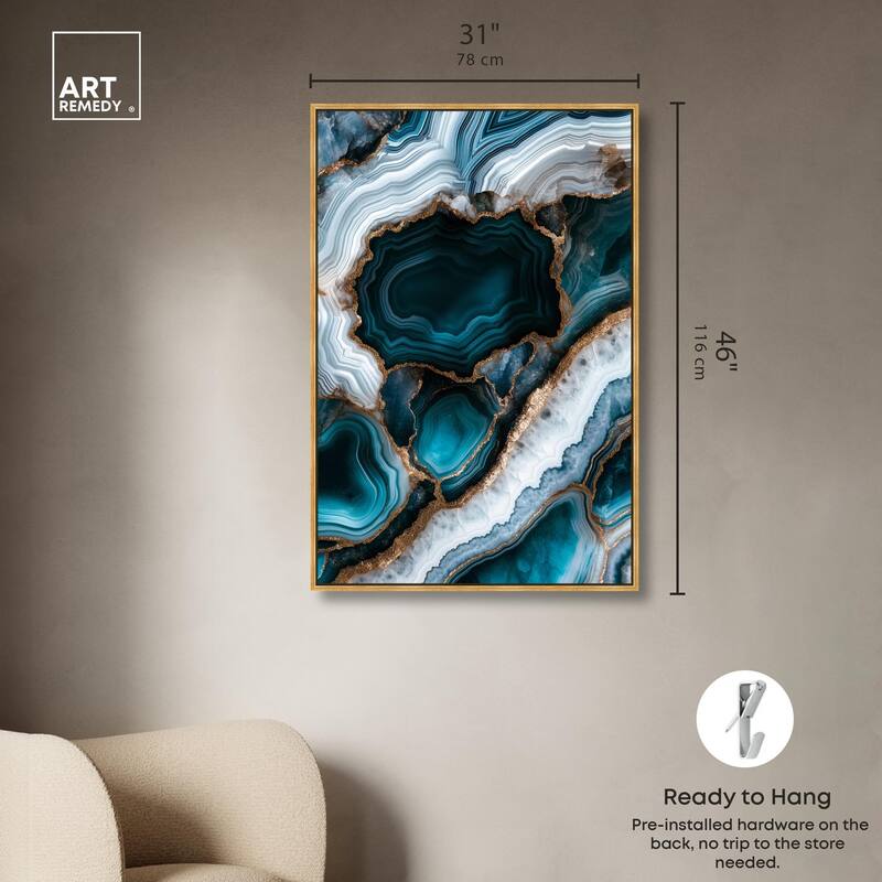 Teal Tectonic I Canvas by Art Remedy