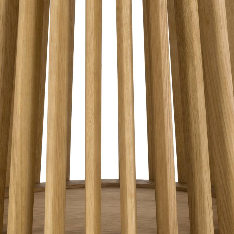 Pasadena 79 inch Solid Wood Oval Dining Table with Slatted Pedestal Base