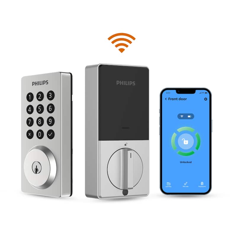 Philips Smart Wi-Fi Door Lock with Push Button Keypad and Handle Set