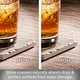 preview thumbnail 3 of 5, Deco Fleur 4-Pack Absorbent Stone Coasters with Protective Cork Backing 4" Square Made in The USA Easily Wipes Clean