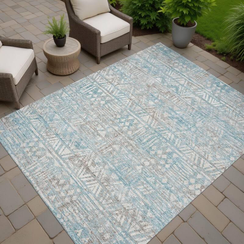 Machine Washable Indoor/ Outdoor Global Jara Chantille Rug