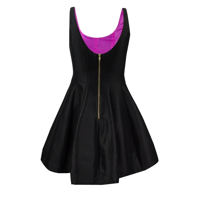 fuschia fit and flare dress