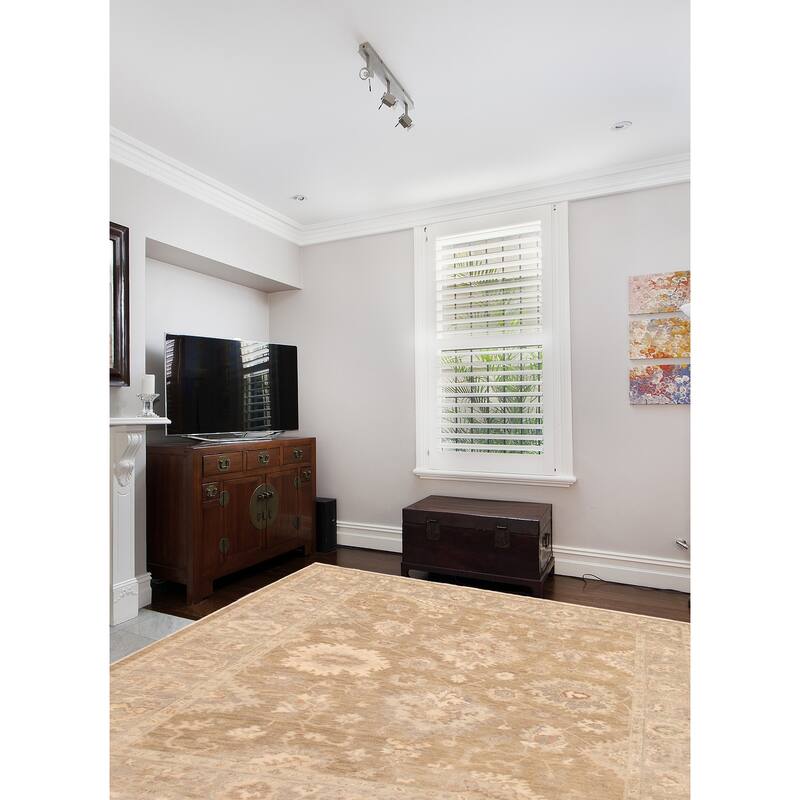 ECARPETGALLERY Hand-knotted Oushak Olive Wool Rug - 8'0 x 9'10