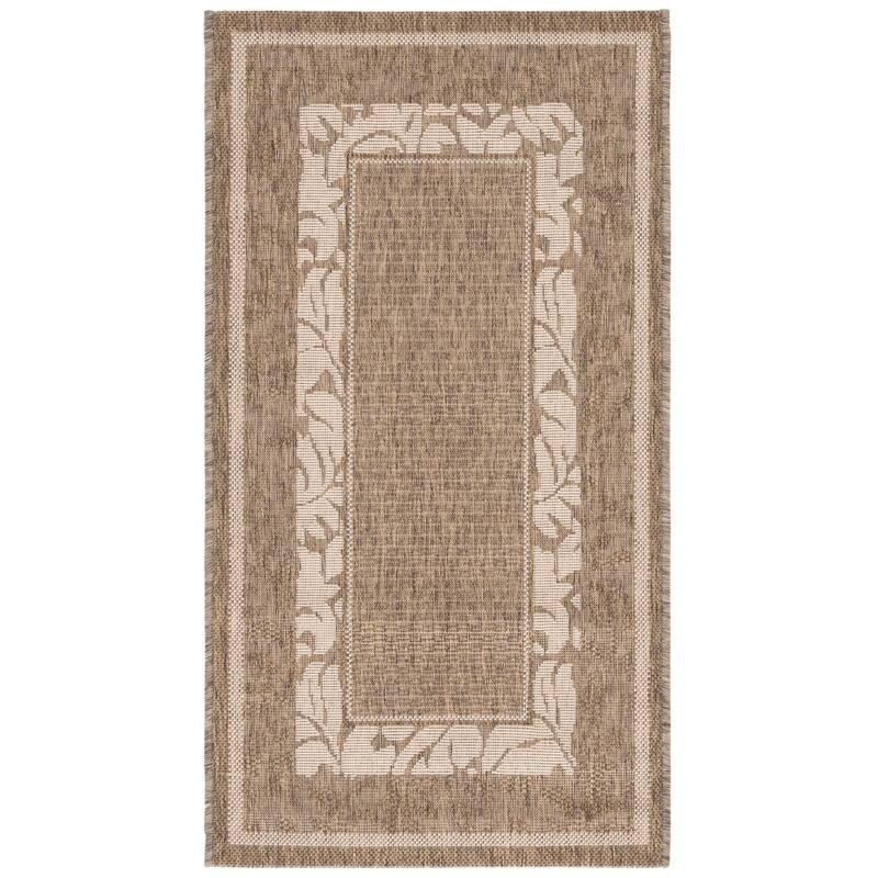 SAFAVIEH Courtyard Irmhilde Indoor/ Outdoor Waterproof Patio Backyard Rug - 2' x 3'7" - Brown/Natural