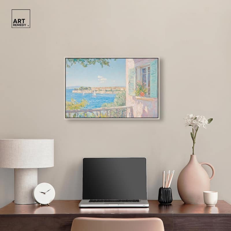 Mediterranean View Canvas by Art Remedy