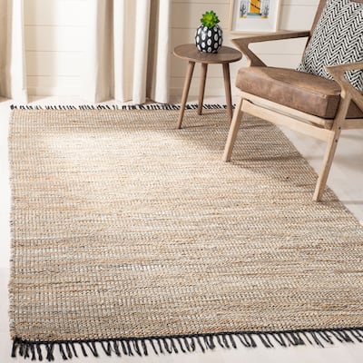 SAFAVIEH Handmade Anjela Leather Boho Stripe Area Rug