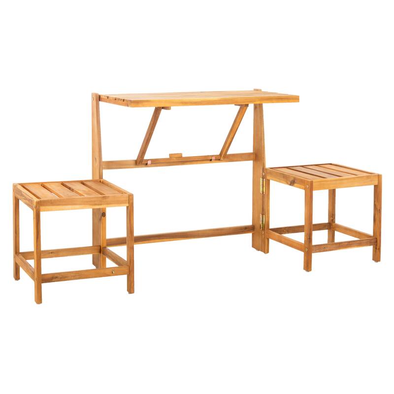 SAFAVIEH Outdoor Amina Transformer Bench - 63Wx20Dx32H