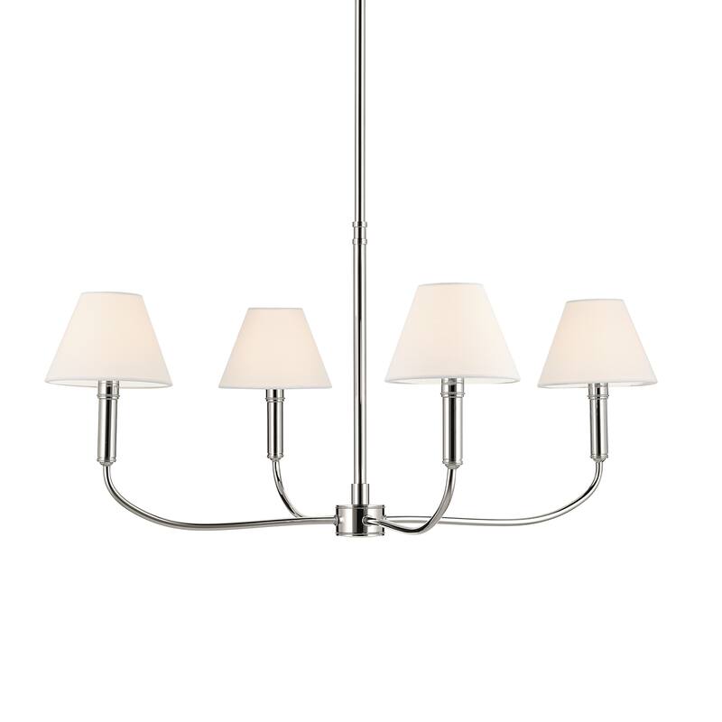 Eadie 30.75 Inch 4 Light Chandelier in Polished Nickel