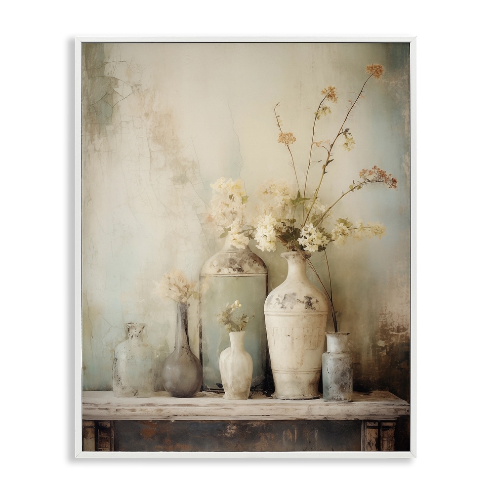 Stupell Faded Floral Beauty Still Life Framed Giclee Art Design By Arlington Prints
