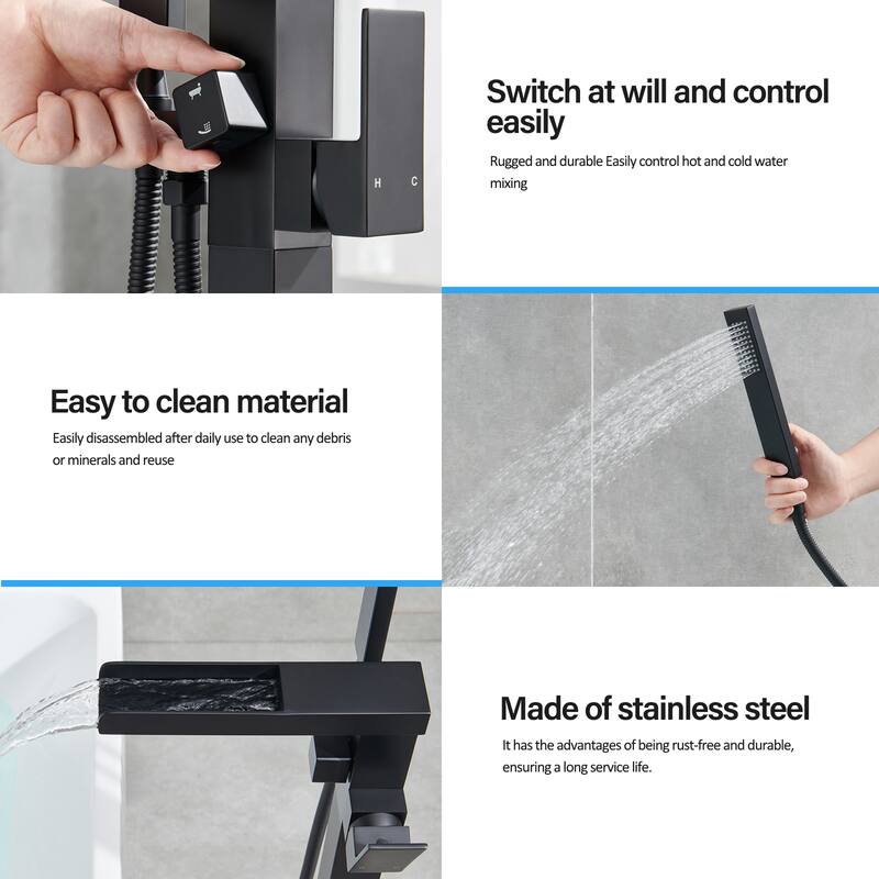 Single-Handle Freestanding Tub Faucet Mount Tub Faucet Bathtub Filler