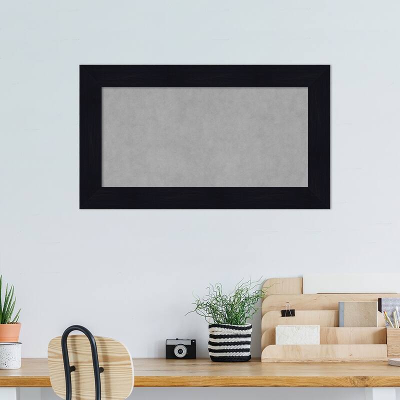 Amanti Art Shiplap Navy Framed Magnetic Board