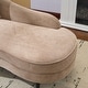 preview thumbnail 17 of 20, Christopher Knight Home - Modern Upholstered Curved Chaise Lounge with Boucle Fabric & Lumbar Pillow - 61.25"W
