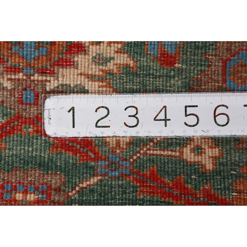 Green Floral Kazak Oriental Accent Foyer Rug Hand-Knotted Wool Carpet - 2'0"x 3'0"