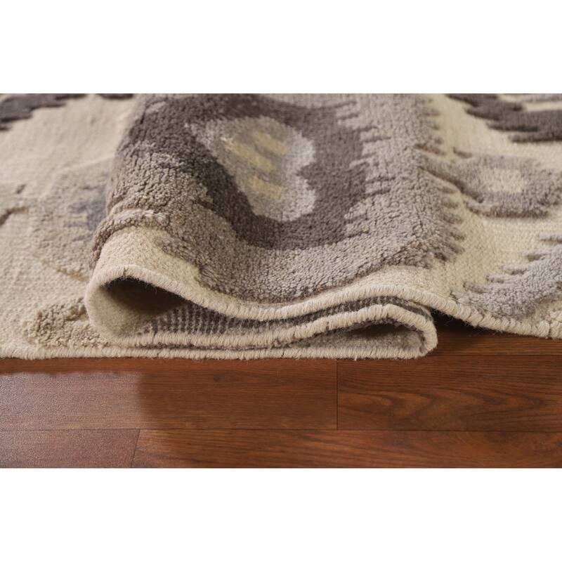 Geometric Moroccan Oriental Area Rug Handmade Wool Carpet - 5'2"x 8'0"