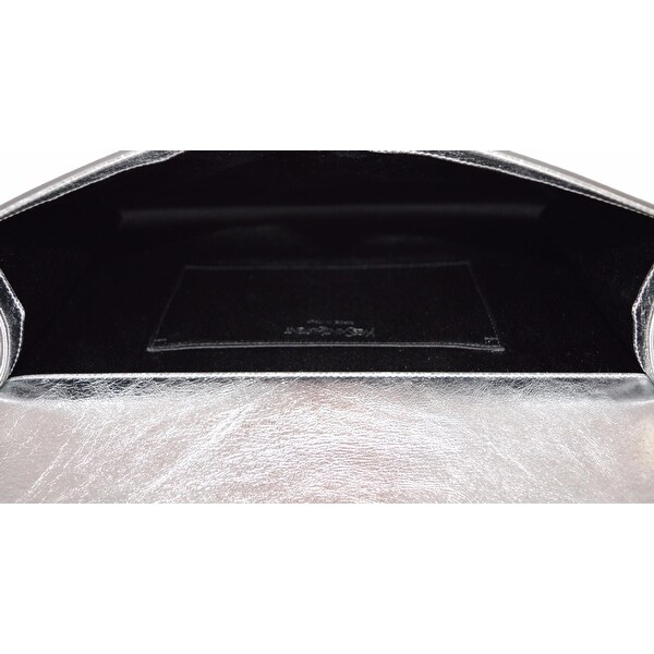 ysl silver clutch