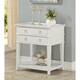 Collette White 2-Drawer Tray Top Nightstand by Greyson Living