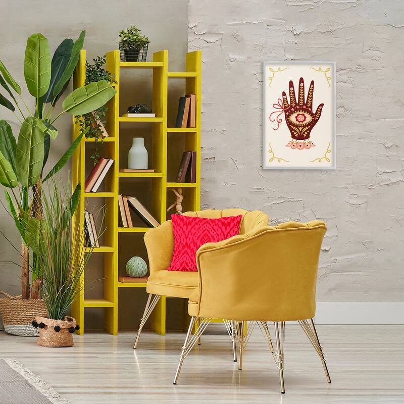 Stupell Boho Folk Style Hand Framed Giclee Art Design By Hannah Moren