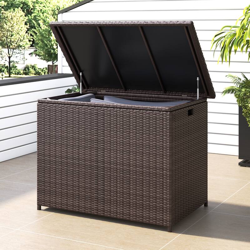 Corvus Lattice 127 Gallons Outdoor Cushion Storage Box - Brown