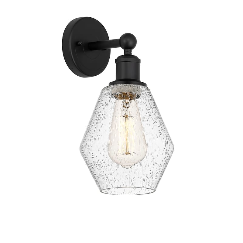 Innovations Lighting 616-1W-12-6 Cindyrella Sconce Cindyrella 12" Tall - Matte Black / Seedy