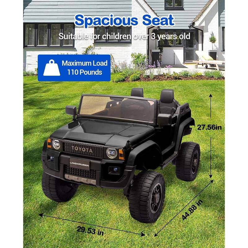 2-Seater Kids Electric Ride On Car Toy, Licensed Toyota LC250 for Kids Best Gifts