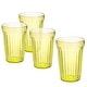 preview thumbnail 1 of 6, STP Goods Pastel Collection Faceted Drinking Glasses Set of 4 - 8.3 fl oz Tuscany