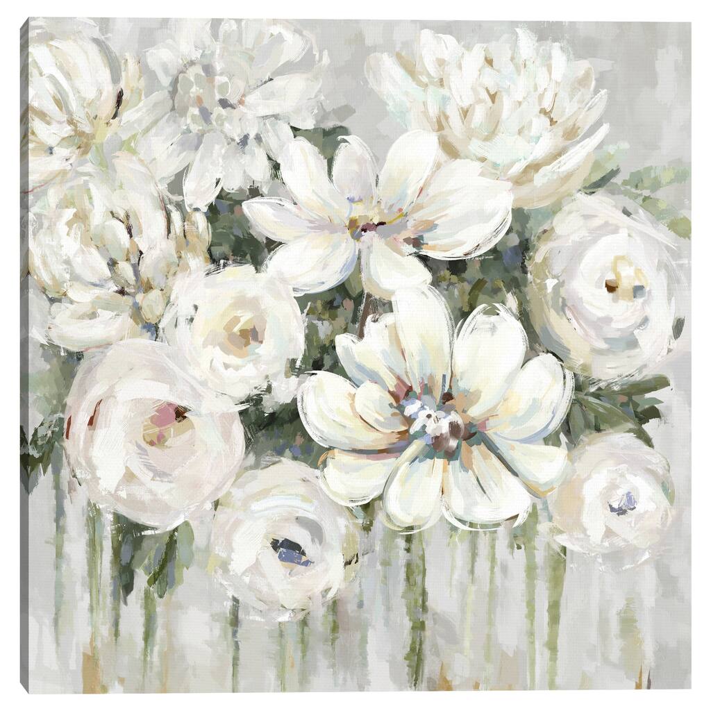 Cascade of White by Carson Lyons Canvas Art Print