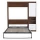 preview thumbnail 8 of 7, Full Size Murphy Bed Wall Bed with Cabinet for Small Living Spaces