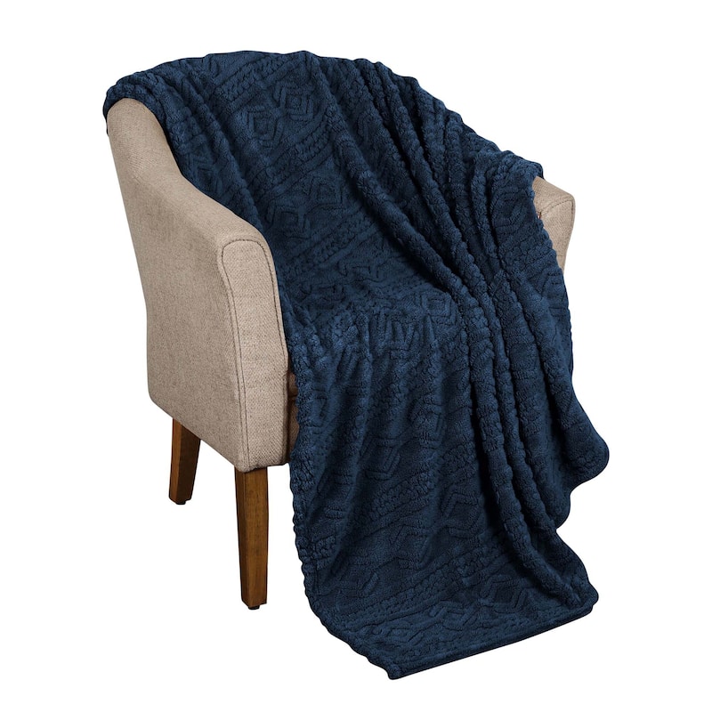 Superior Arctic Boho Jacquard Plush Fluffy Fleece Blanket