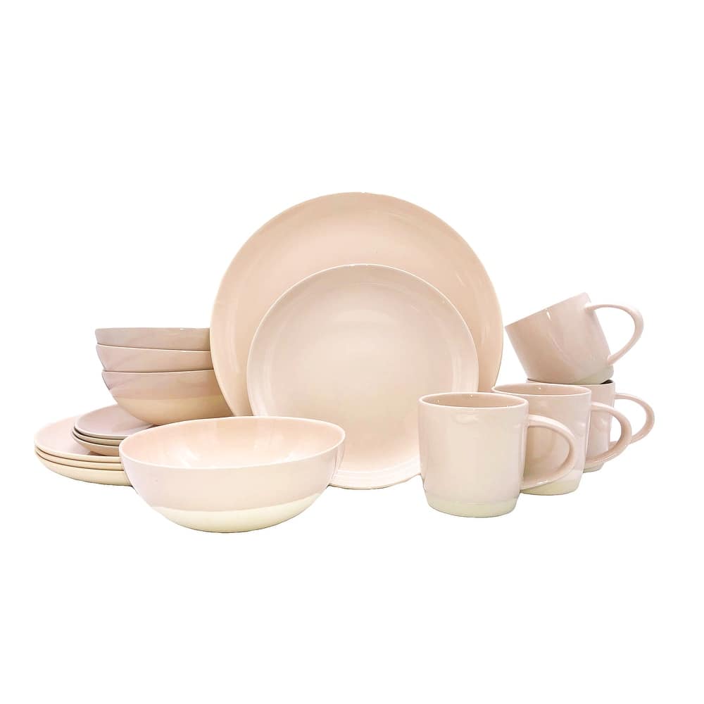 Shell Bisque Collection 16-Piece Dinnerware Set