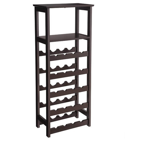 free standing wine rack with glass holder