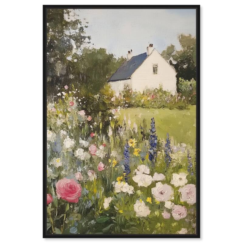 Floral Farmhouse II Canvas by Art Remedy - Black - 20" x 30"
