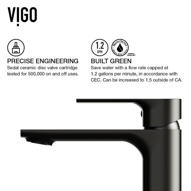 VIGO Davidson Single Hole Bathroom Faucet