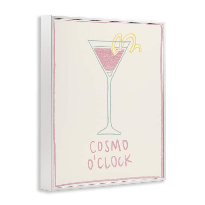 Stupell Minimal Cosmo O'Clock Framed Giclee Art Design By Grace Popp