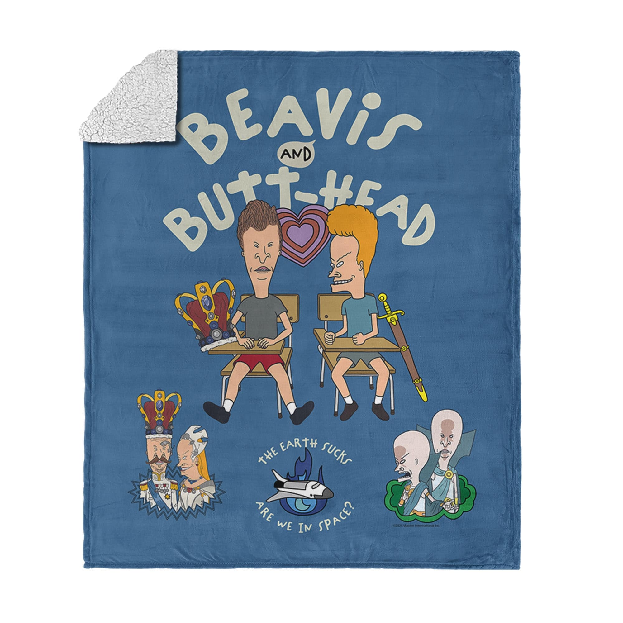 Paramount Beavis and Butthead Silk Touch Sherpa Throw Blanket