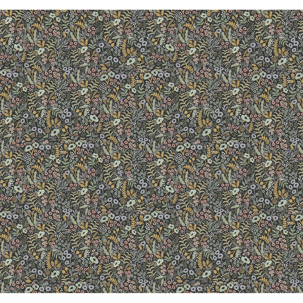 Rifle Paper Co.Tapestry Black Wallpaper