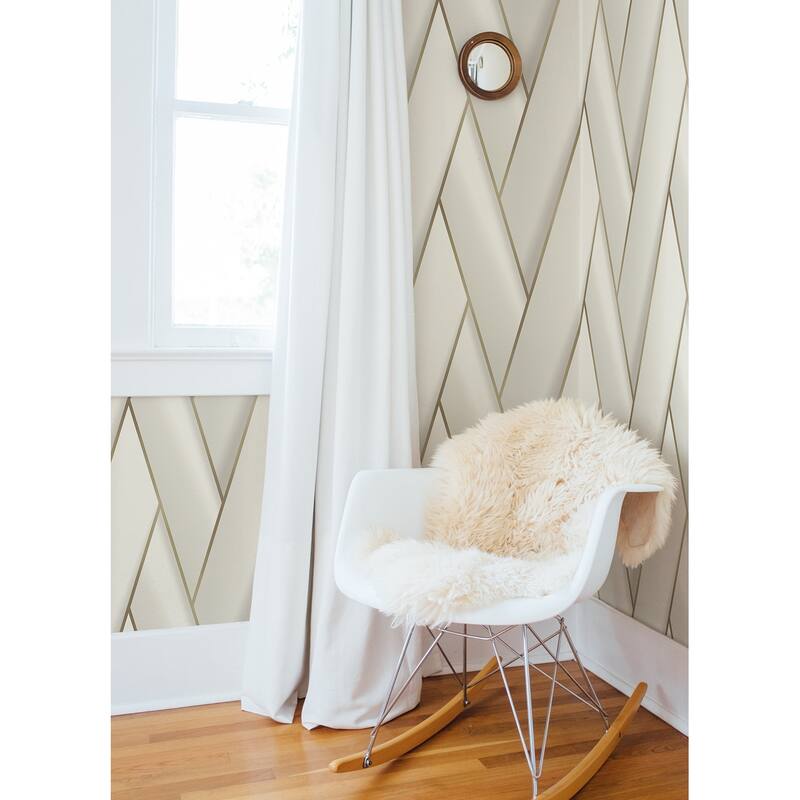 Advantage Manfred White Modern Herringbone Wallpaper