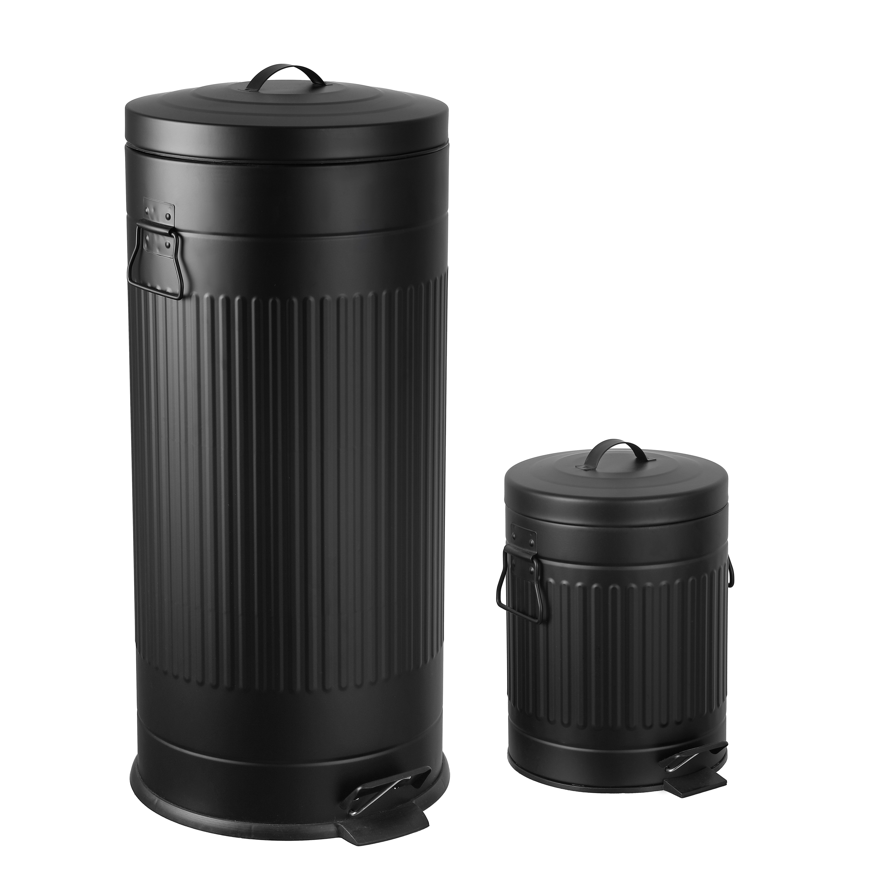 happimess, 8-Gallon Step Trash Can with Soft-Close Lid with Mini Trash Can
