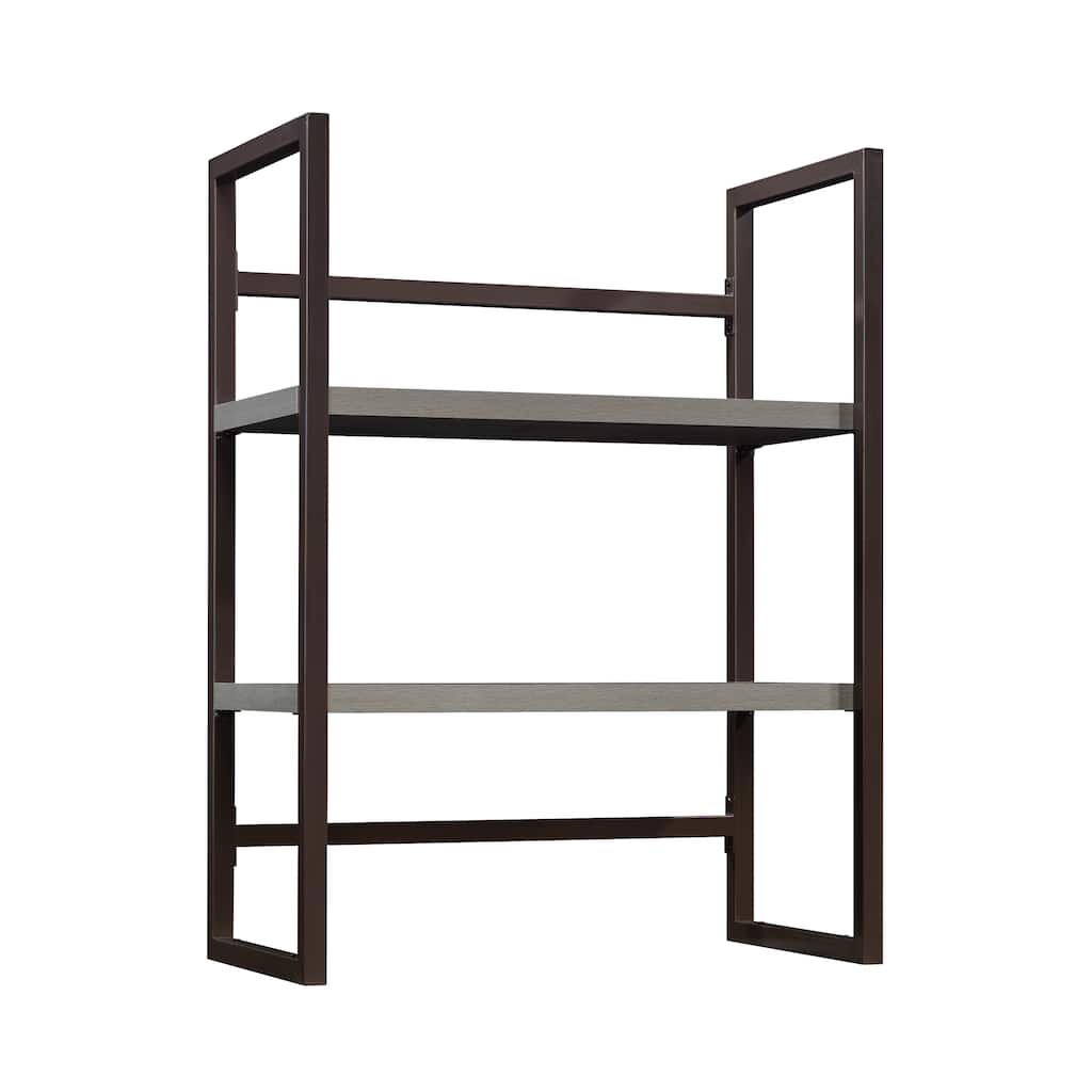 Wood Library Hutch with Modern Design, Brown - 31.50" W x 16.54" D x 42.28" H