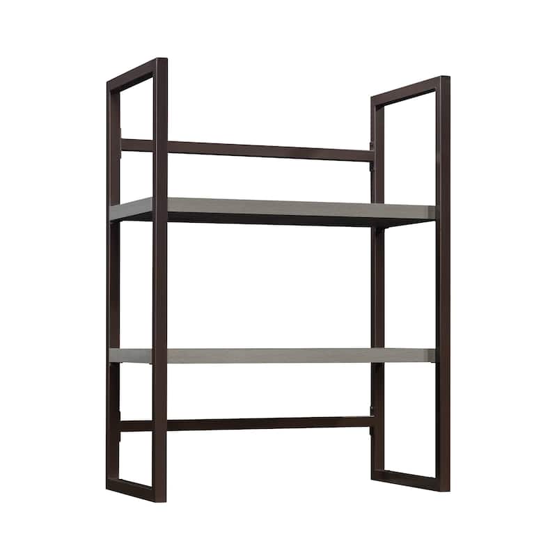 Wood Library Hutch with Modern Design, Brown - 31.50" W x 16.54" D x 42.28" H