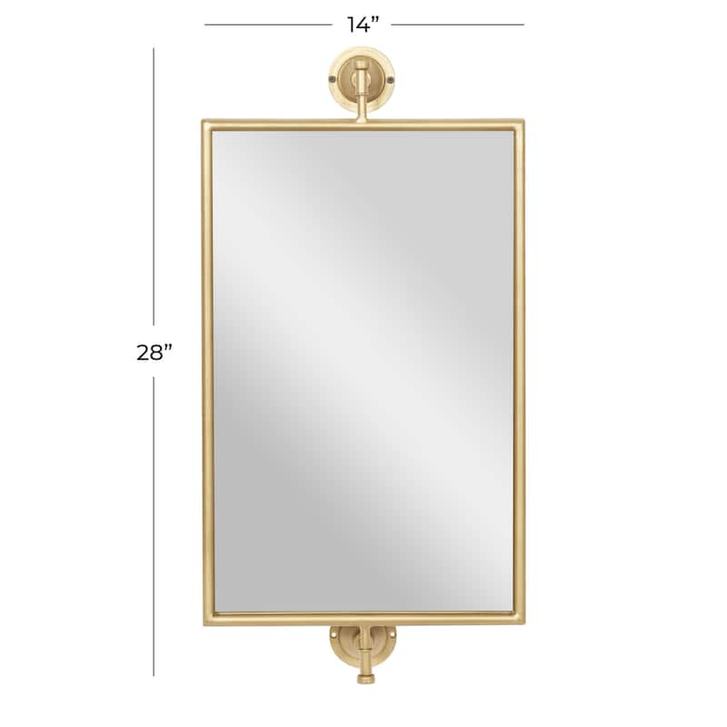 Metal Handmade Dimensional Wall Mirror - Black or Gold - Roche River Decor