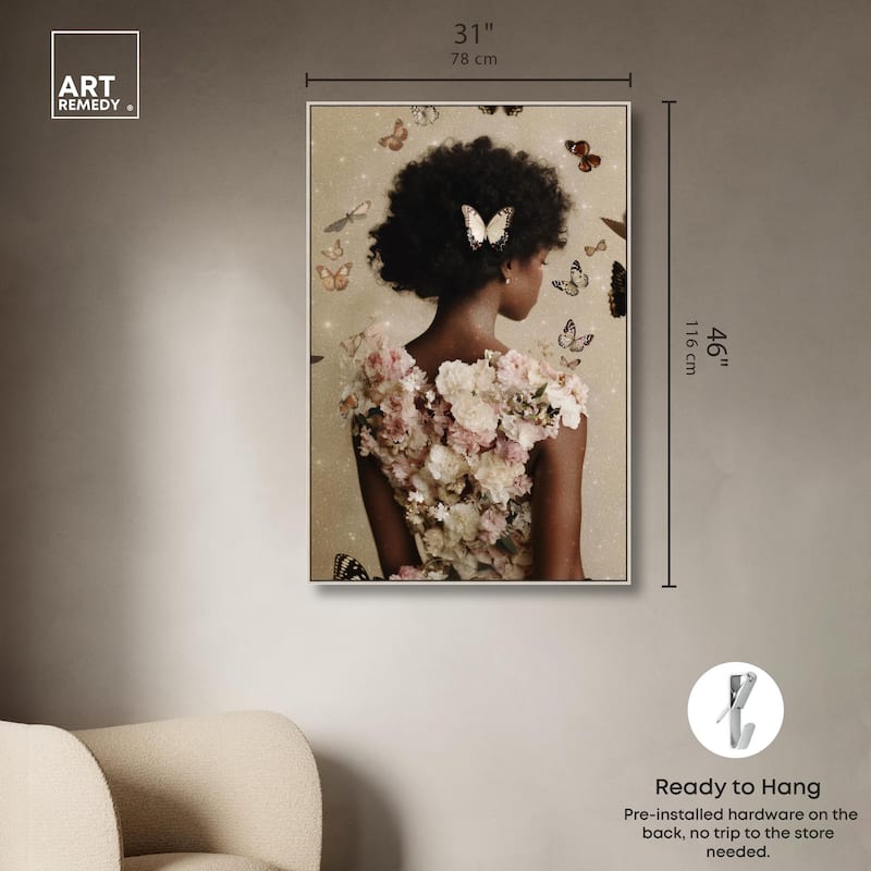 Butterfly Bloom Dress II Canvas by Art Remedy