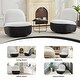 preview thumbnail 31 of 47, 2-Piece Chenille Color Blocking Swivel Chairs Set