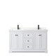 preview thumbnail 19 of 58, Avery 60 Inch Double Vanity, Cultured Marble Top